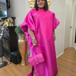 Elegant African Women Bubu Mikado Kaftan Nigeria Boubou Dress – Free Shipping